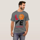 Love basketball t-shirt (Voorkant volledig)