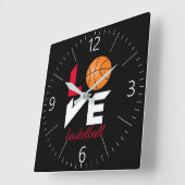 Love basketball vierkante klok (Hoek)