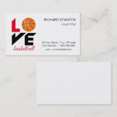 Love basketball visitekaartje (Voorkant / Achterkant)
