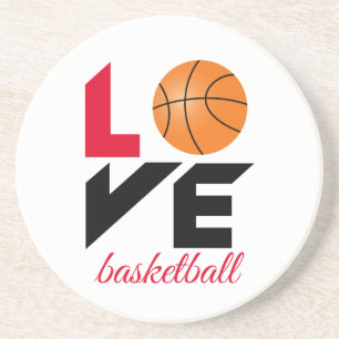 Love basketball zandsteen onderzetter