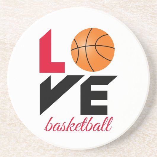 Love basketball zandsteen onderzetter (Voorkant)