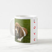 Love Basset Hound Puppy Coffee Mok (Voorkant links)