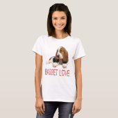 Love Basset Hound Puppy Dog Tee Shirt (Voorkant volledig)