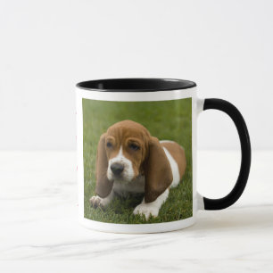 Love Basset Hound Puppy Ringer Coffee Mok