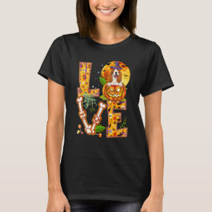 Love Basset Hound Witch Pumpkin Scary Halloween Do T-shirt
