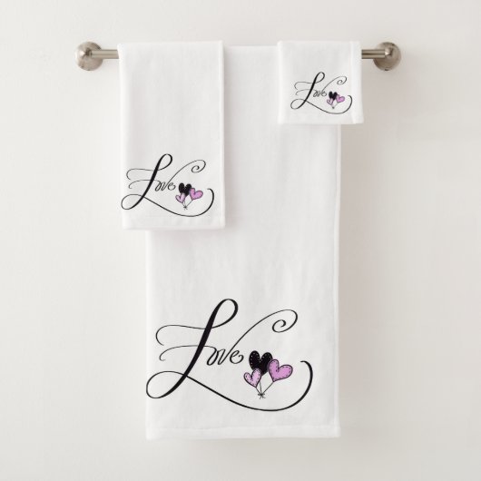 Love Bath Towel Set Bad Handdoek (Insitu)