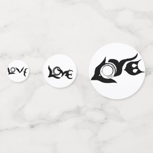 Love Bats & Love Doves Confetti (Achterkanten)