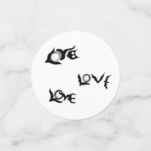 Love Bats & Love Doves Confetti (Kleine voorkant)