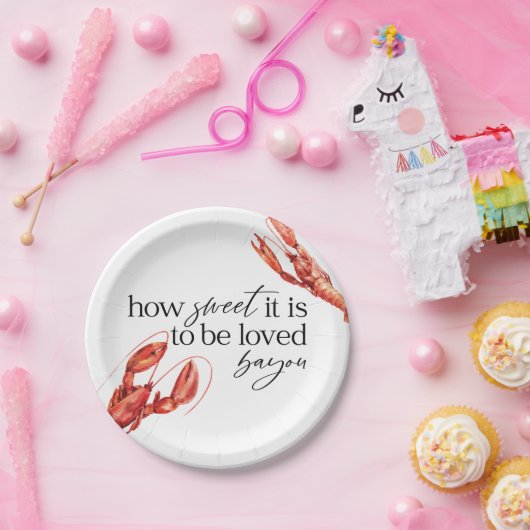 Love Bayou Crawfish Papieren Bordje (Feest)