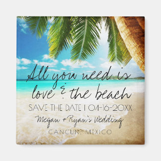 Love Beach Destination Wedding Save the Date Magneet