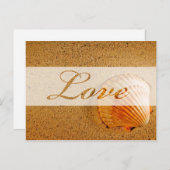 Love Beach Weddenschap Theme Save the Date Aankondigingskaart (Voorkant / Achterkant)