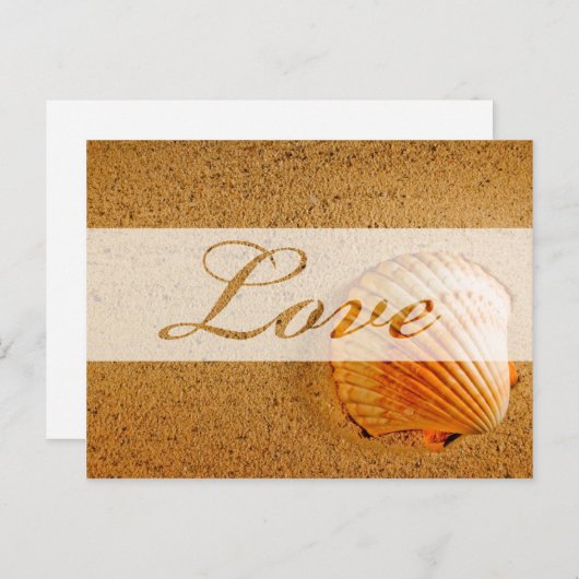 Love Beach Weddenschap Theme Save the Date Aankondigingskaart (Voorkant / Achterkant)