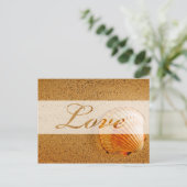Love Beach Weddenschap Theme Save the Date Aankondigingskaart (Staand voorkant)
