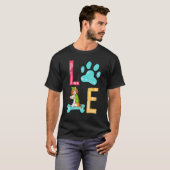 Love Beagle Paw Dog Owner T-shirt (Voorkant volledig)