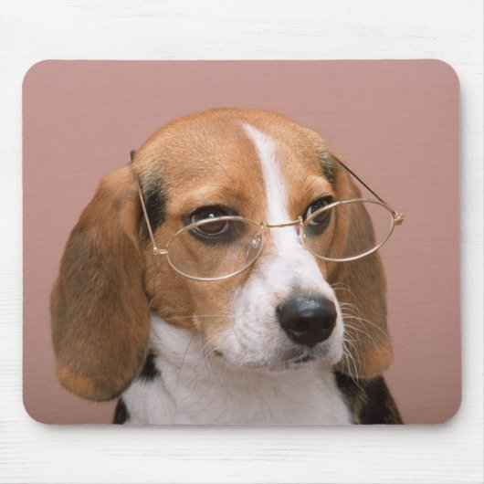 Love Beagle Puppy Dog Mousepad Muismat (Voorkant)