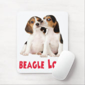 Love Beagle Puppy Dog Muismat (Met muis)