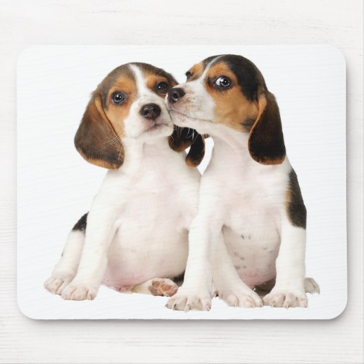 Love Beagle Puppy Dog Muismat (Voorkant)