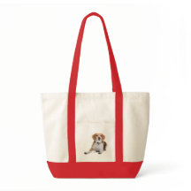 Love Beagles Puppy Dog Canvas Totebag