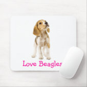 Love Beagles Puppy Mousepad Muismat (Met muis)