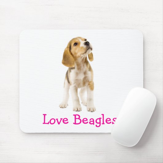 Love Beagles Puppy Mousepad Muismat (Met muis)