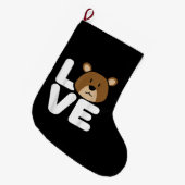 LOVE Bears Shirt  Bear Lover Shirt  Cool Bear Grote Kerstsok (Voorkant (Hangend))