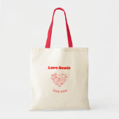 Love beats book bans tote bag (Voorkant)