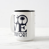 LOVE Beaufort 15oz Tweekleurige Koffiemok (Voorkant links)