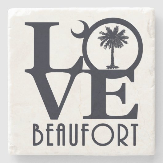 LOVE Beaufort SC Stenen Onderzetter (Voorkant)