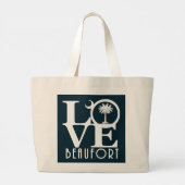 LOVE Beaufort South Carolina Grote Tote Bag (Achterkant)