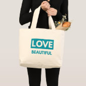Love beautiful grote tote bag (Voorkant (product))