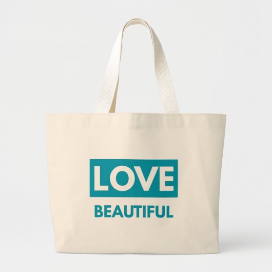 Love beautiful grote tote bag (Voorkant)