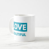 Love beautiful koffiemok (Voorkant links)