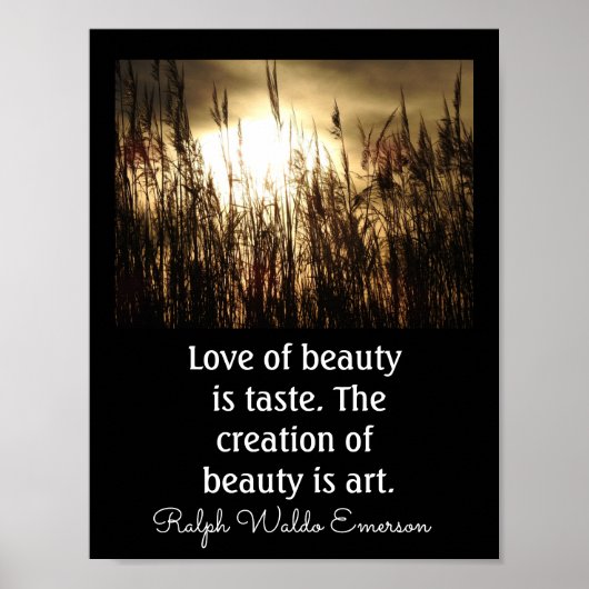 Love Beauty - Emerson Quote - Art Print (Voorkant)