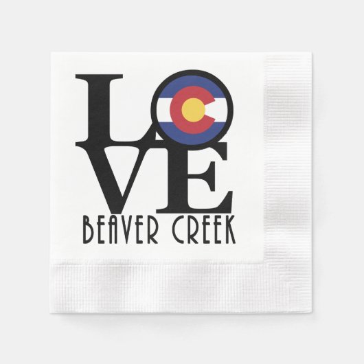 LOVE Beaver Creek CO Servet (Voorkant)