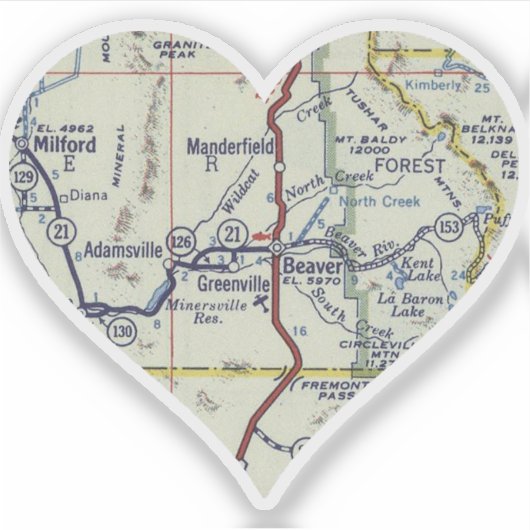 Love Beaver Utah Sticker (Voorkant)