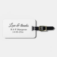 Love & bedankt add koppel name bruiloft add date y