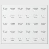 Love & bedankt add koppel name bruiloft add date y cadeaupapier (Vlak)