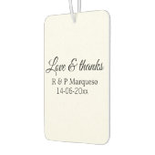 Love & bedankt add koppel name bruiloft add date y luchtverfrisser (Links)