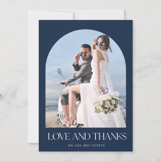 Love Bedankt Arch Photo Weddenschap Bedankt (Voorkant)