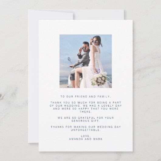 Love Bedankt Arch Photo Weddenschap Bedankt (Achterkant)