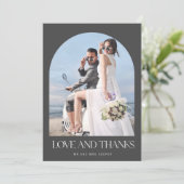 Love Bedankt Arch Photo Weddenschap Bedankt (Staand voorkant)