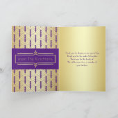 Love & Bedankt Art Deco Gold Paarse Voeg uw foto t (Binnen)