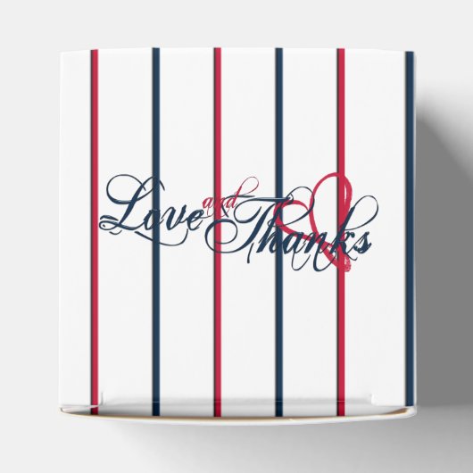 Love-Bedankt Baseball Cookie R-Heart Favor Box Bedankdoosjes (Bovenkant)