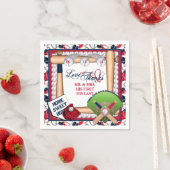 Love-Bedankt Baseball Wedding-CUSTOM NAPKINS Servetten (Insitu)