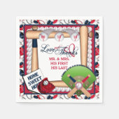 Love-Bedankt Baseball Wedding-CUSTOM NAPKINS Servetten (Voorkant)