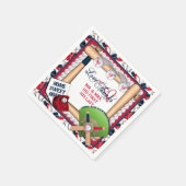 Love-Bedankt Baseball Wedding-CUSTOM NAPKINS Servetten (Hoek)