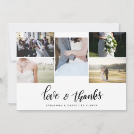 Love & Bedankt Script Five Couple Photo Wedding