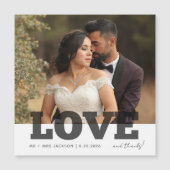 Love Bedankt trouwfoto dank u kaart (Voorkant)