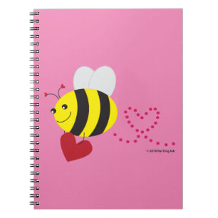 Love Bee Spiral notebook Notitieboek