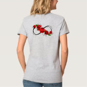 Love Beer & Infinity Rozen T-shirt voor koppels (Achterkant)